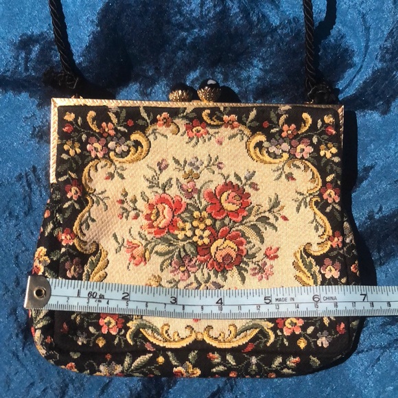 Vintage 1956 French Tapestry Mini Bag Mint Cond. - Picture 7 of 8
